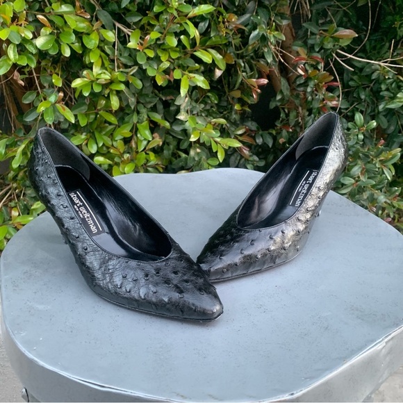 Stuart Weitzman Black Women's Textured Heels 6.5 - Picture 8 of 11